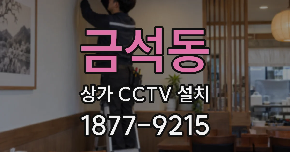 금석동 상가 CCTV 설치