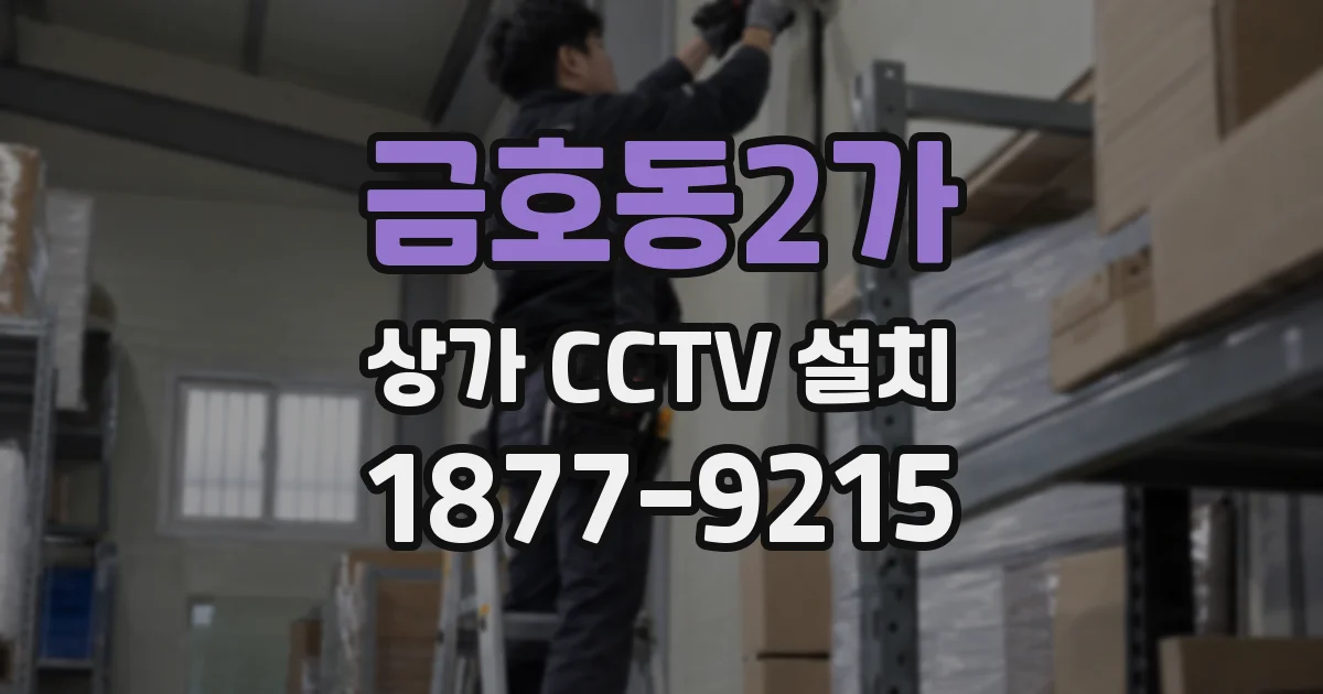금호동2가 상가 CCTV 설치