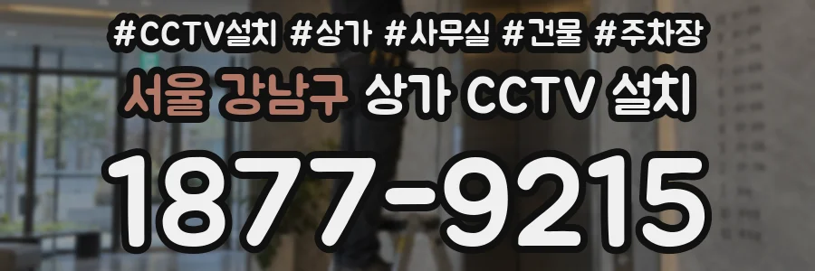 서울 강남구 상가 CCTV 설치
