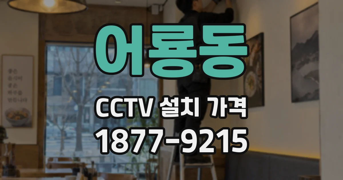 어룡동 CCTV 설치 가격