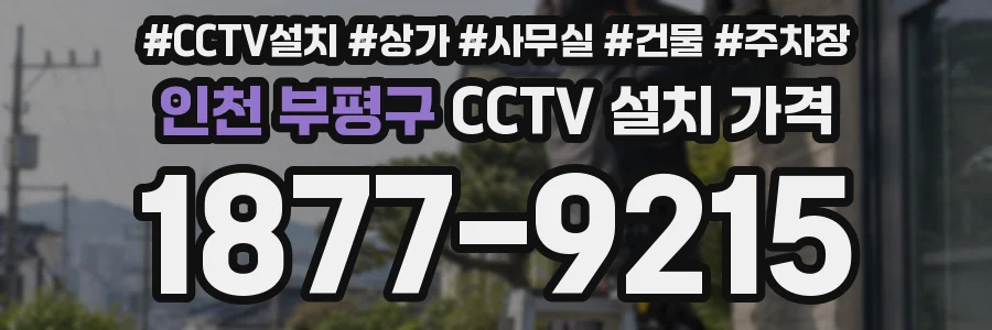 인천 부평구 CCTV 설치 가격