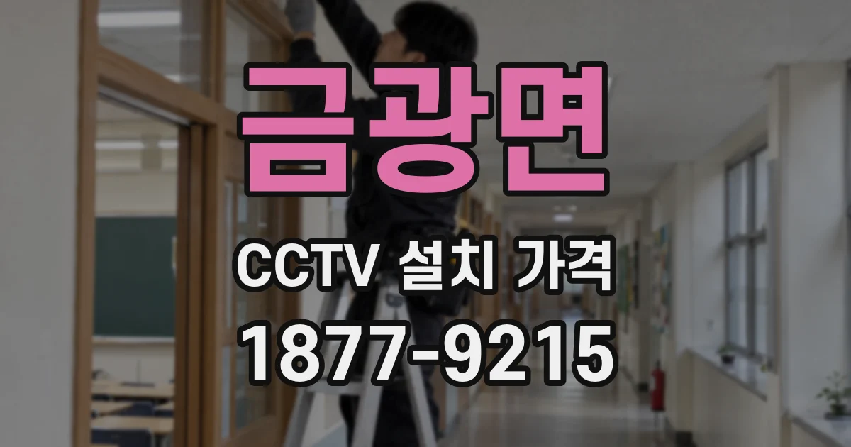 금광면 CCTV 설치 가격