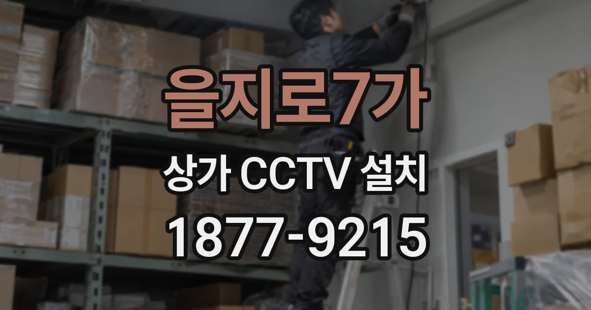 을지로7가 상가 CCTV 설치