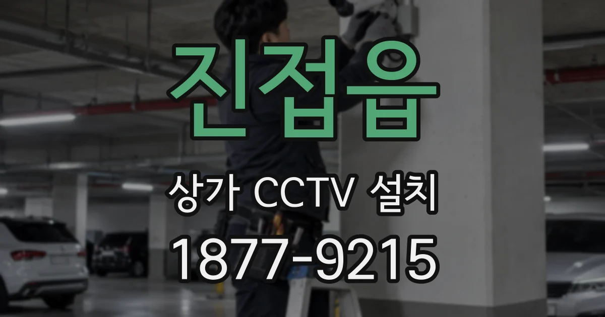 진접읍 상가 CCTV 설치