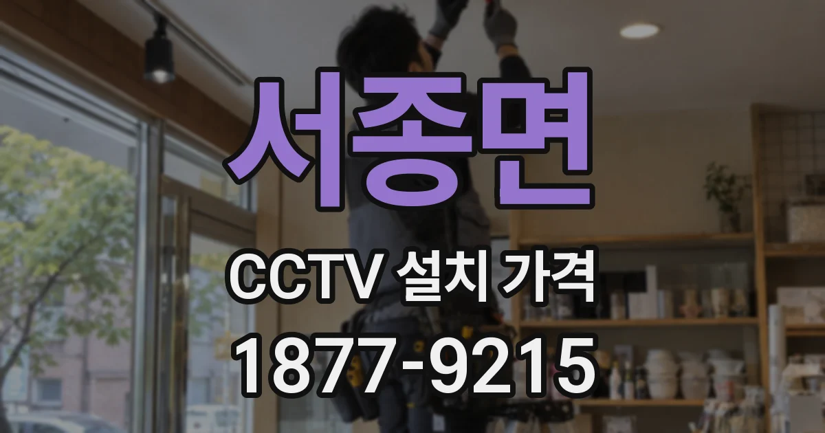 서종면 CCTV 설치 가격