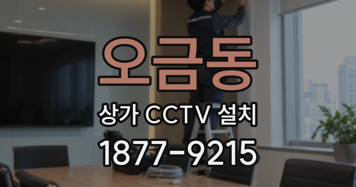 오금동 상가 CCTV 설치