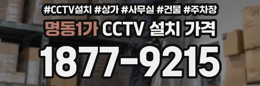 명동1가 CCTV 설치 가격