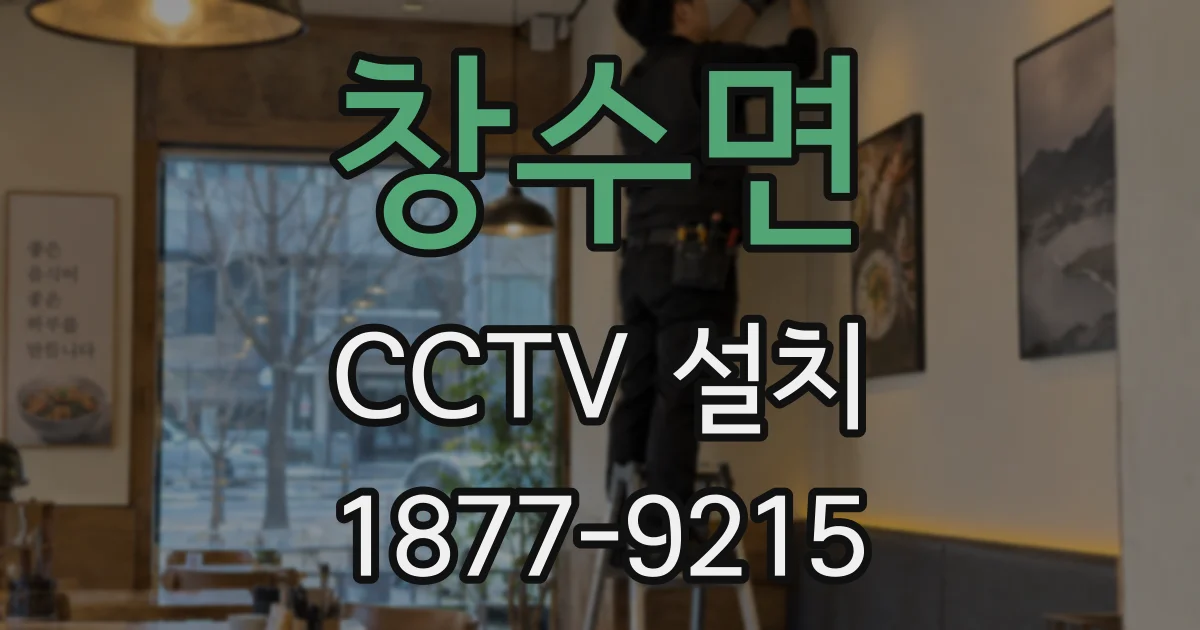 창수면 CCTV 설치
