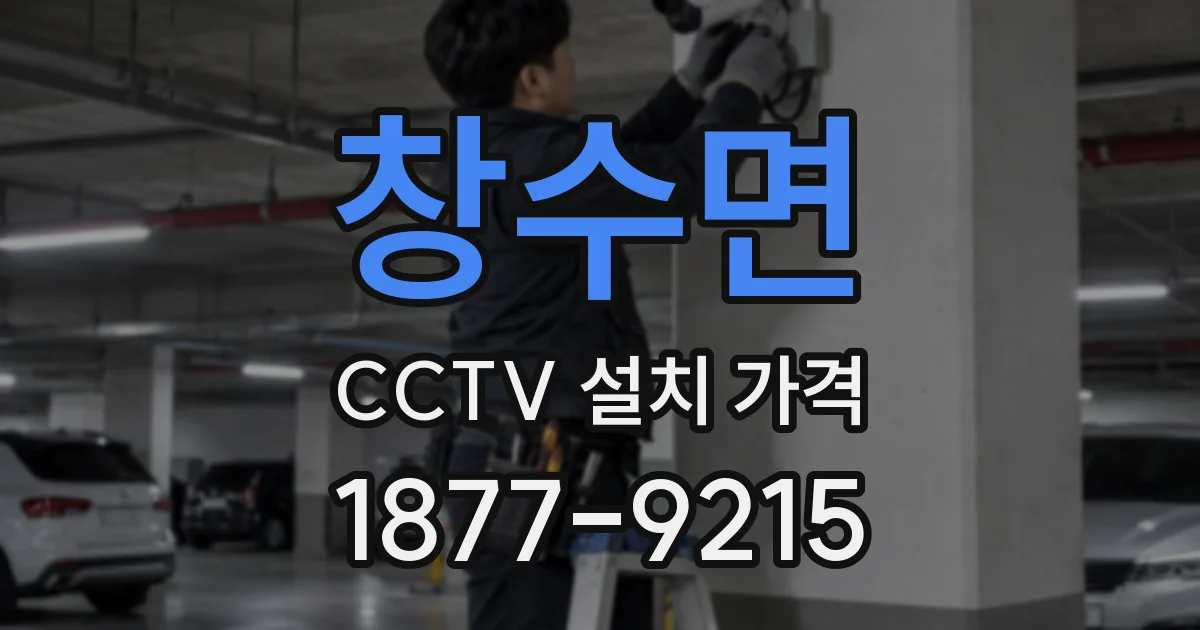 창수면 CCTV 설치 가격