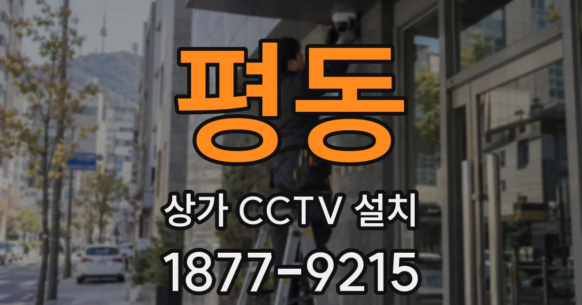 평동 상가 CCTV 설치