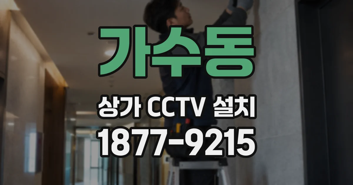 가수동 상가 CCTV 설치