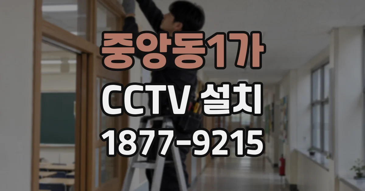 중앙동1가 CCTV 설치