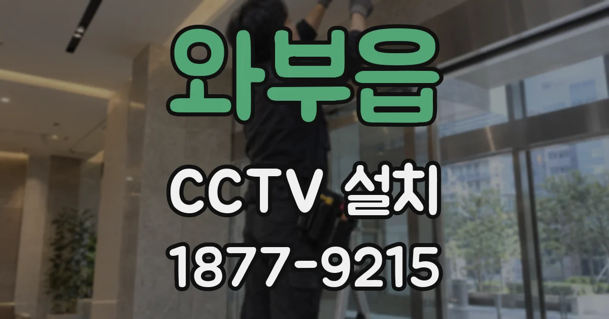 와부읍 CCTV 설치