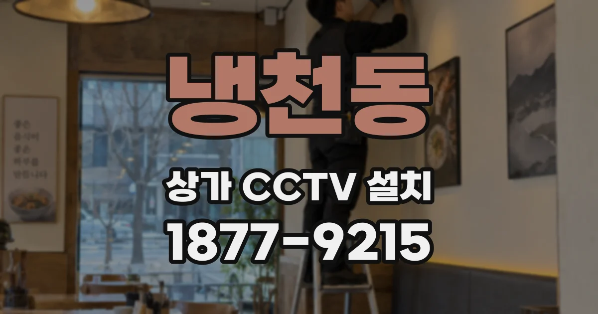 냉천동 상가 CCTV 설치