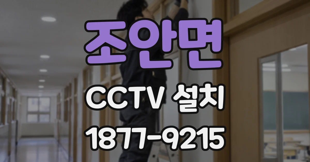 조안면 CCTV 설치
