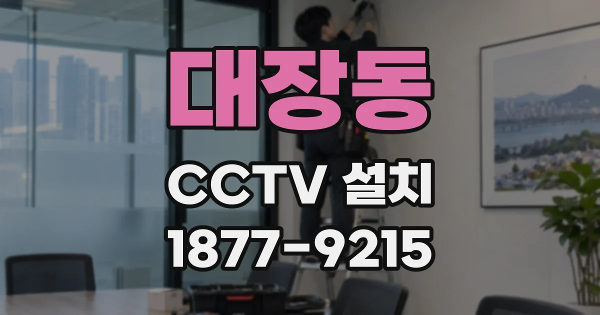 대장동 CCTV 설치