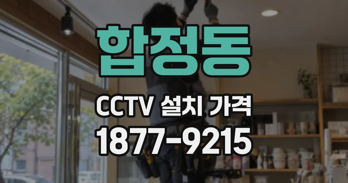 합정동 CCTV 설치 가격