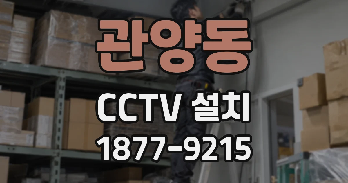 관양동 CCTV 설치