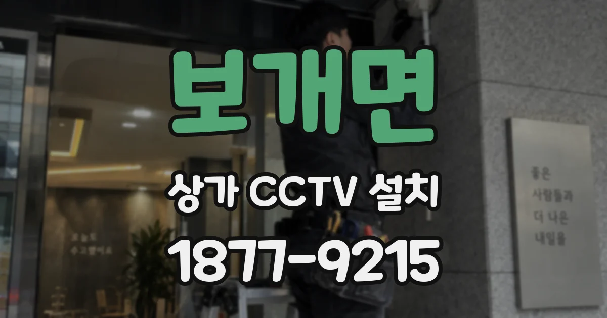 보개면 상가 CCTV 설치