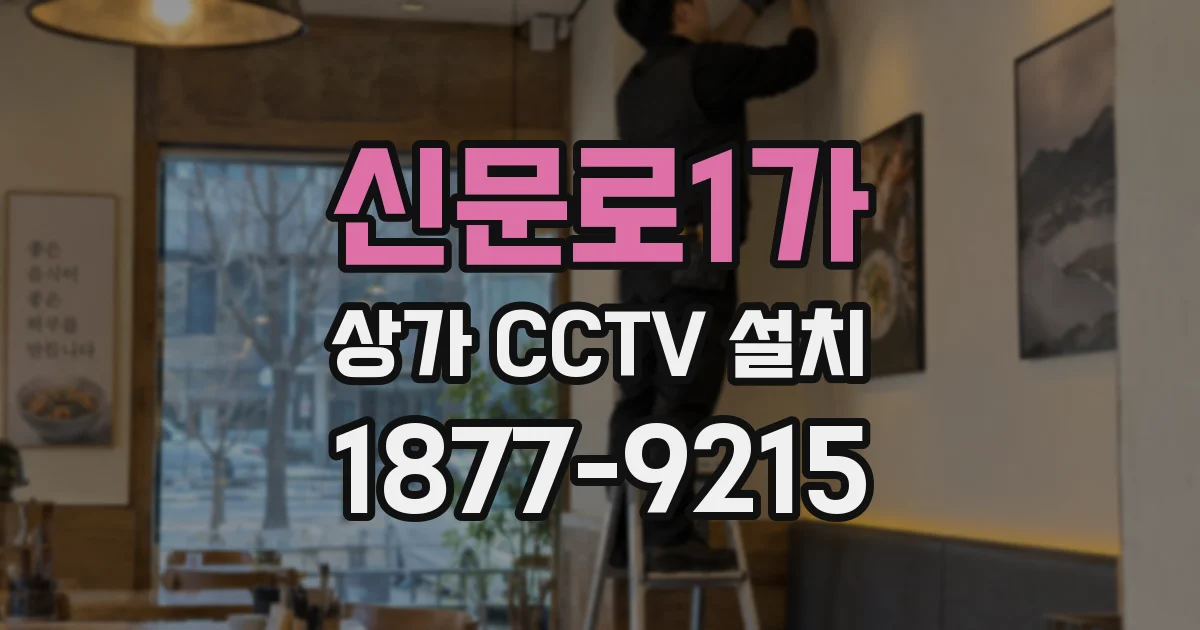 신문로1가 상가 CCTV 설치