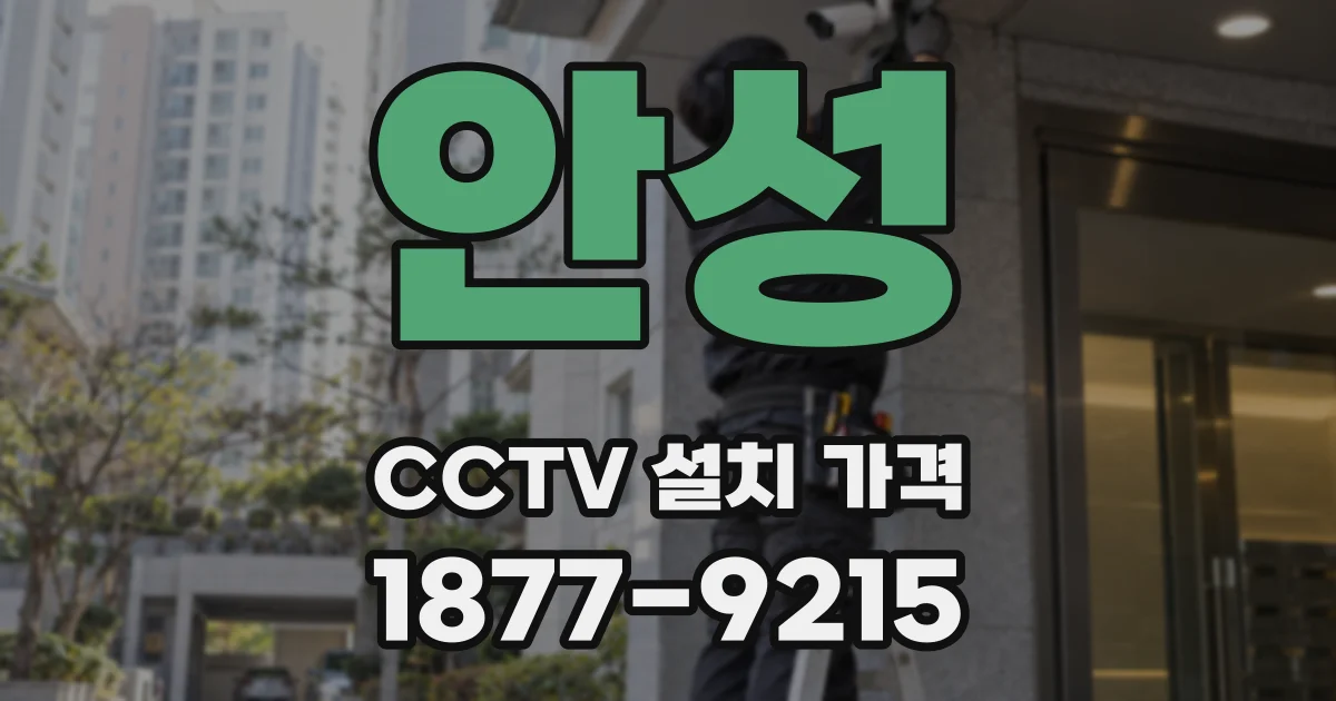 안성 CCTV 설치 가격