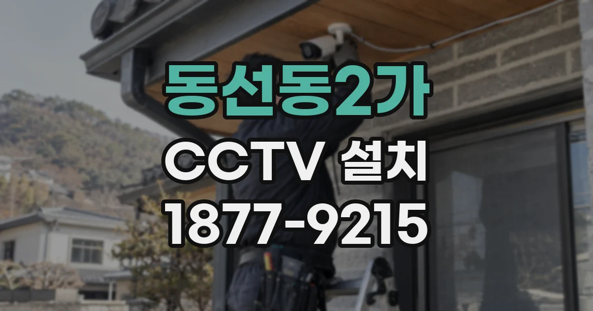 동선동2가 CCTV 설치