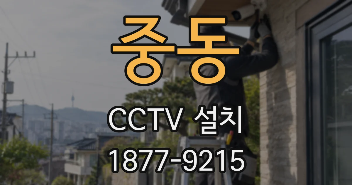 중동 CCTV 설치