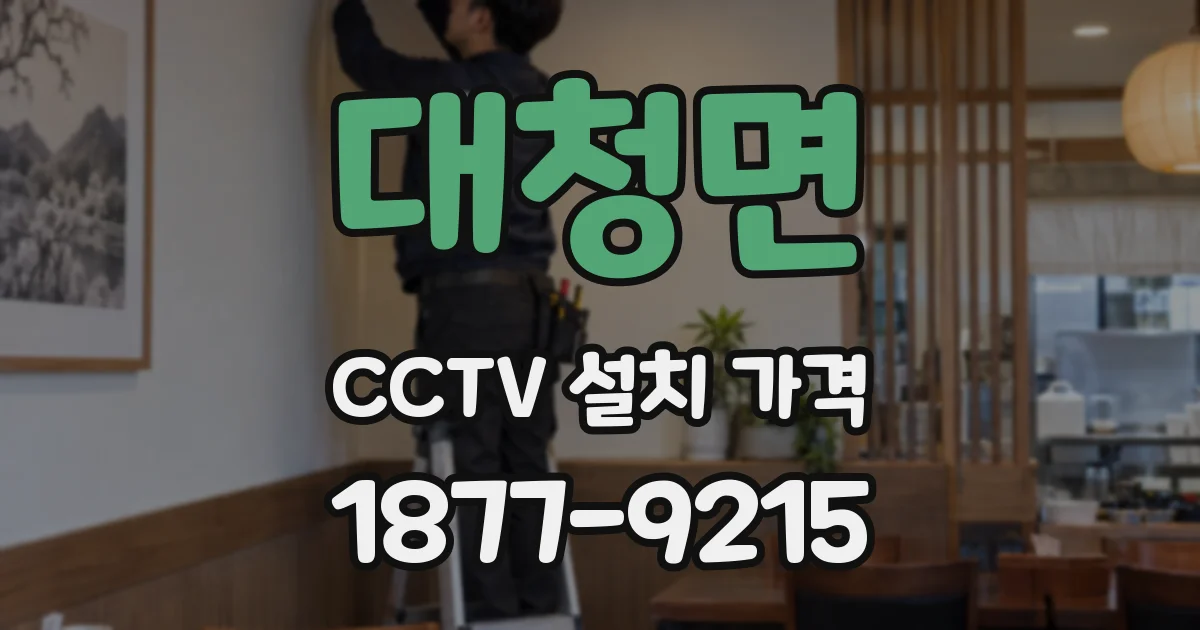 대청면 CCTV 설치 가격