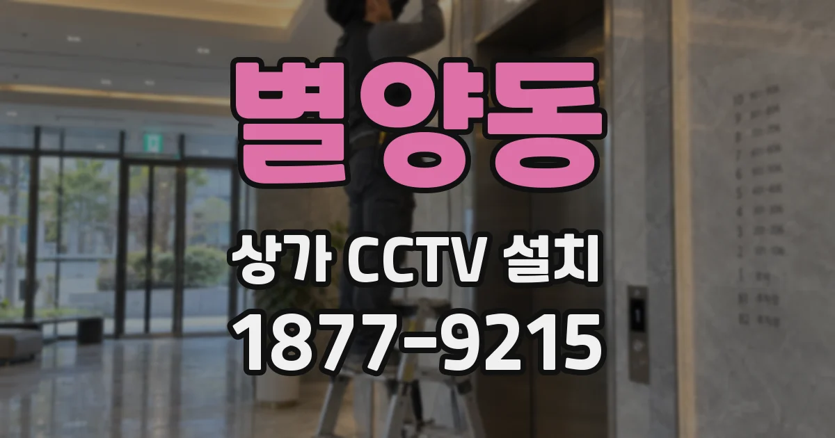별양동 상가 CCTV 설치