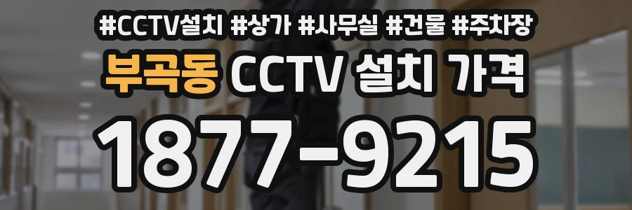 부곡동 CCTV 설치 가격