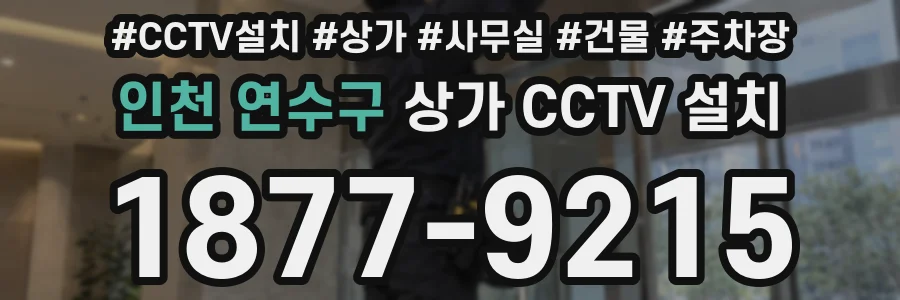 인천 연수구 상가 CCTV 설치