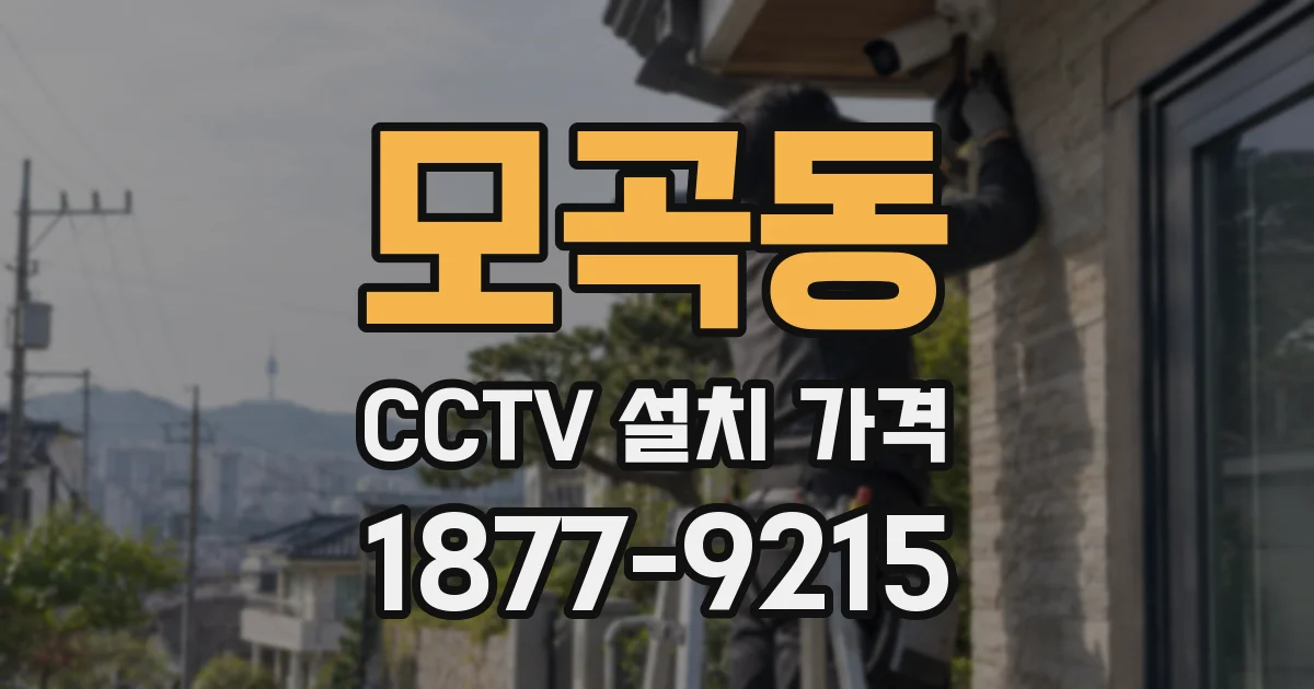 모곡동 CCTV 설치 가격