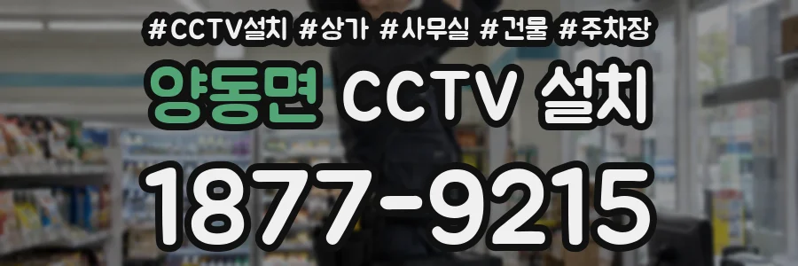 양동면 CCTV 설치
