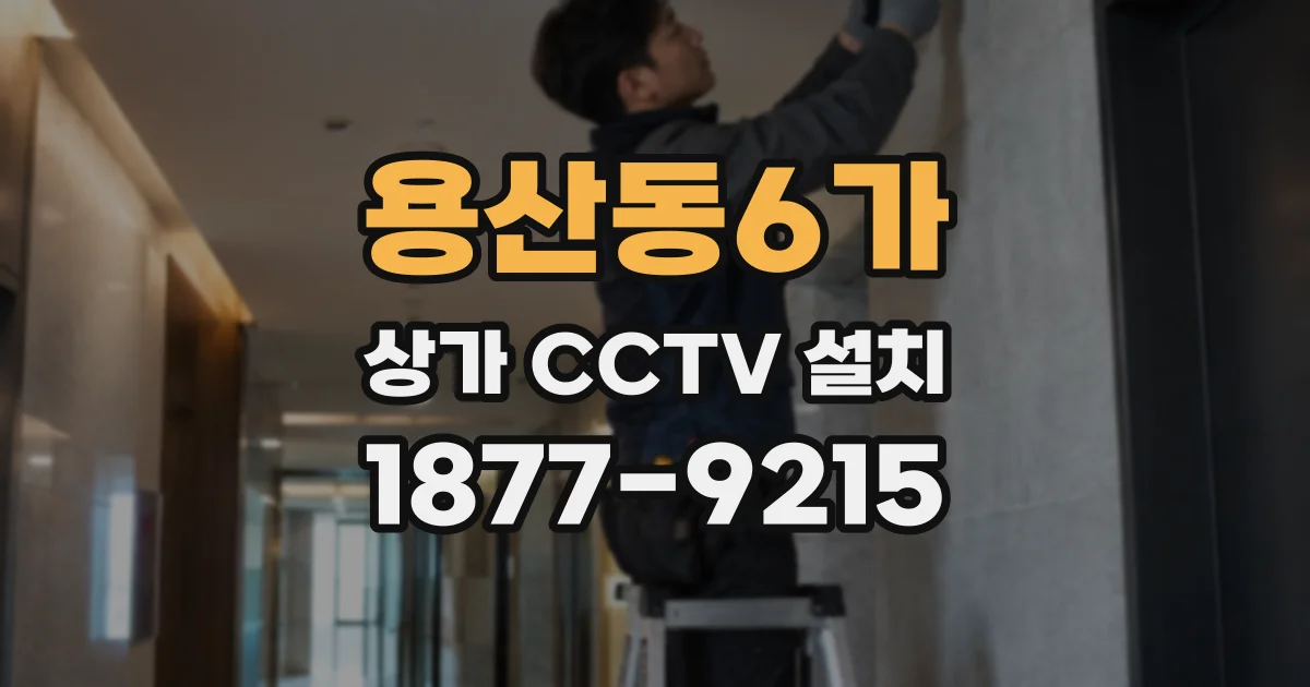 용산동6가 상가 CCTV 설치