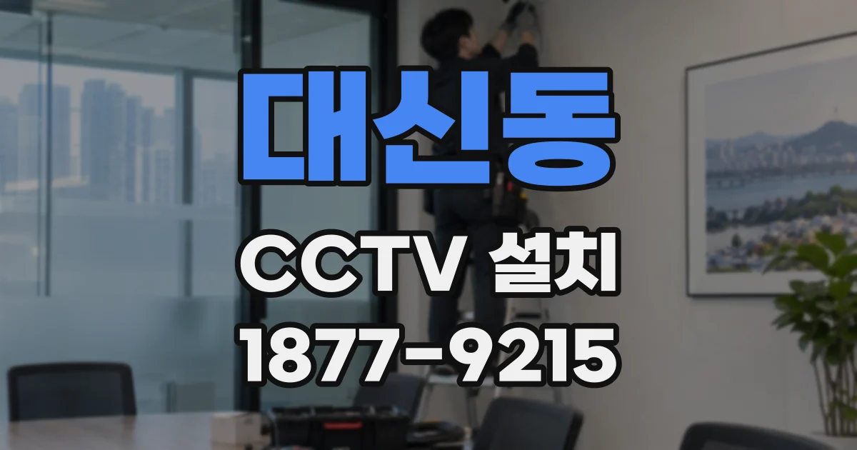 대신동 CCTV 설치