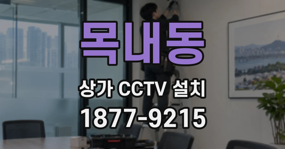 목내동 상가 CCTV 설치