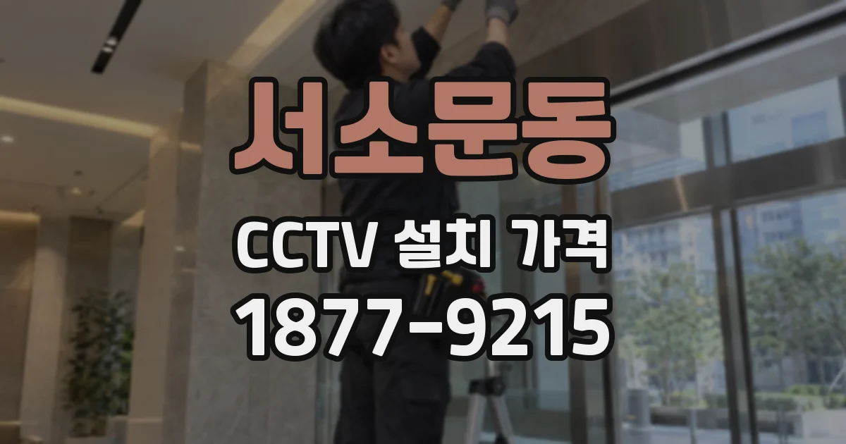 서소문동 CCTV 설치 가격