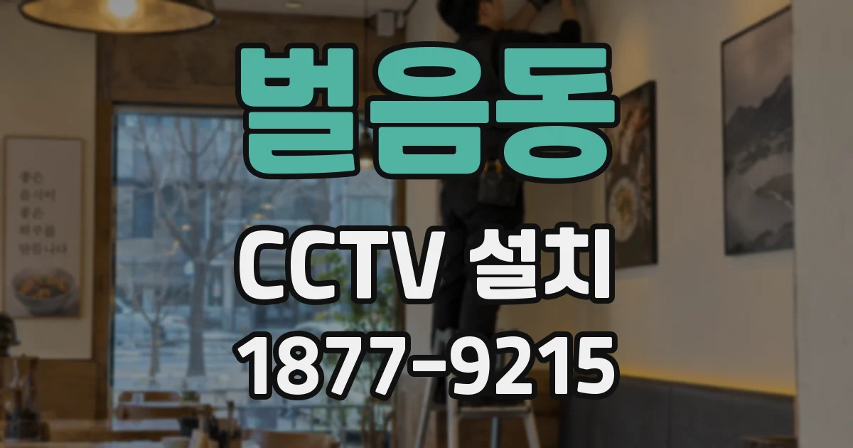 벌음동 CCTV 설치