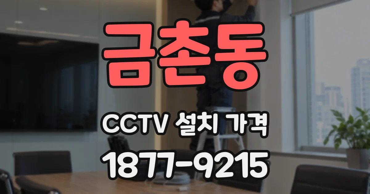 금촌동 CCTV 설치 가격
