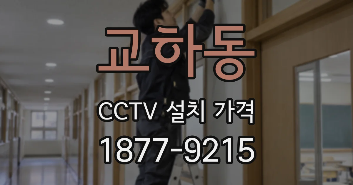 교하동 CCTV 설치 가격