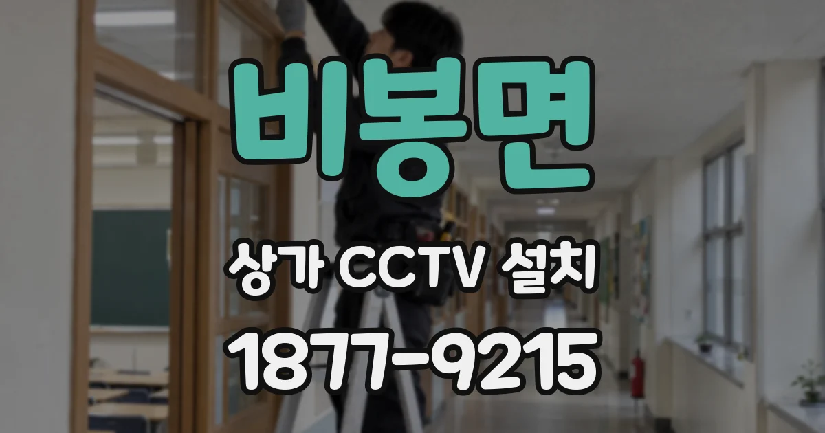 비봉면 상가 CCTV 설치