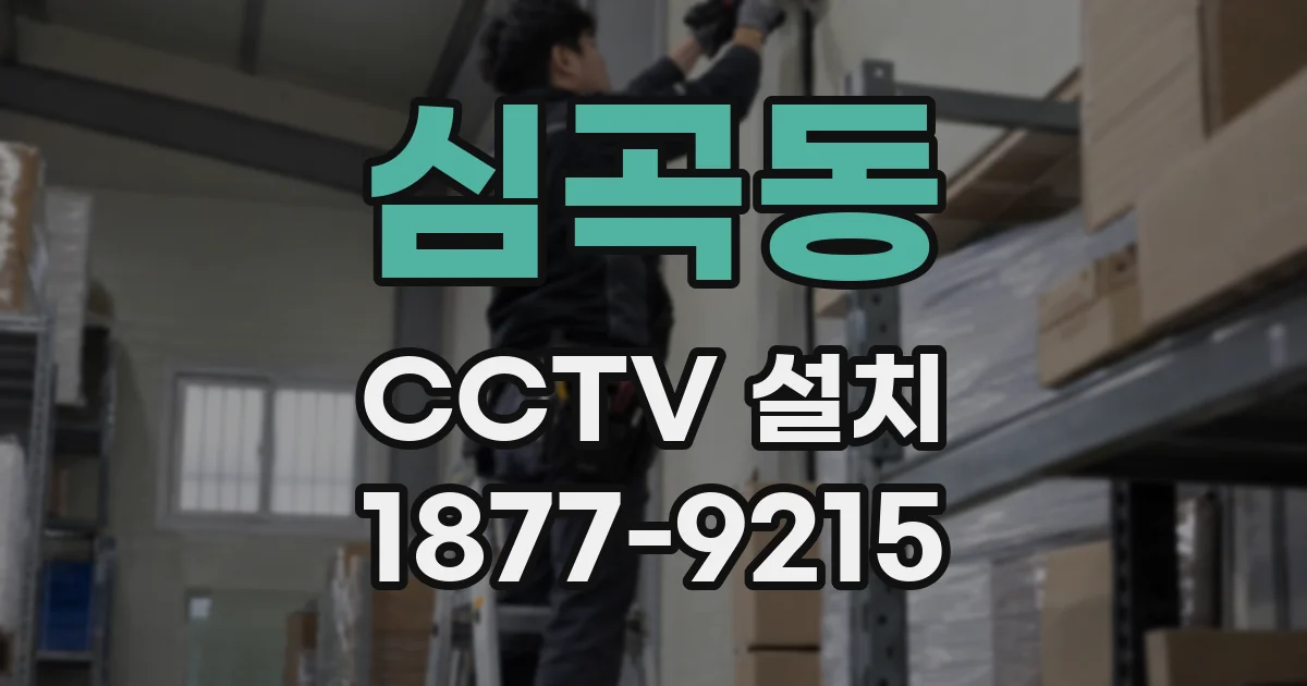 심곡동 CCTV 설치