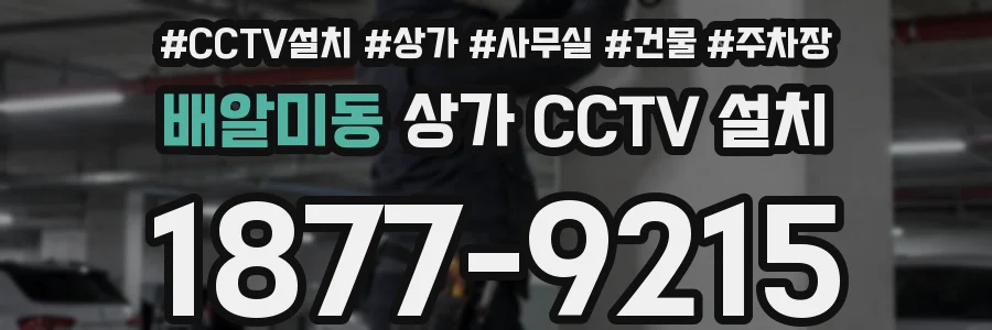 배알미동 상가 CCTV 설치