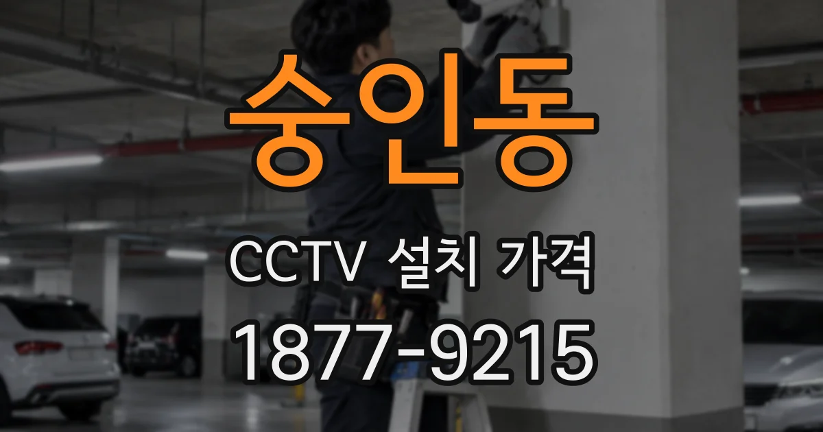 숭인동 CCTV 설치 가격