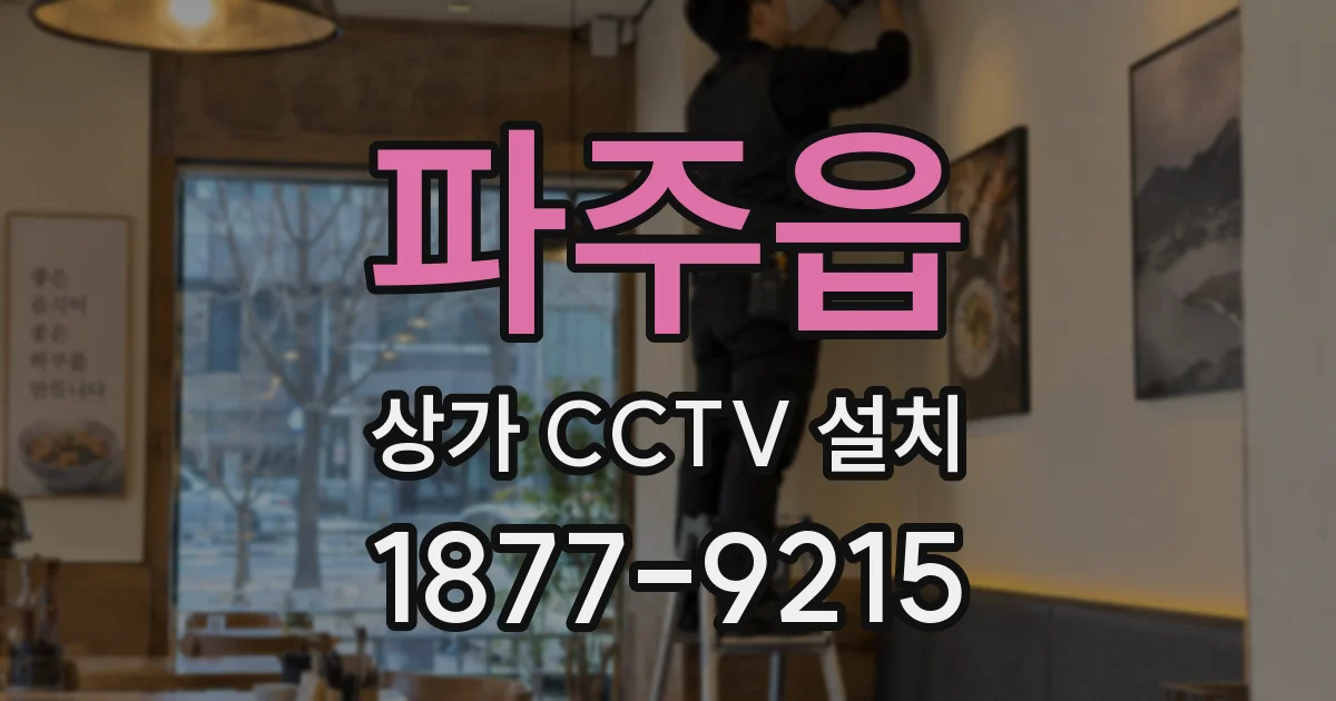 파주읍 상가 CCTV 설치