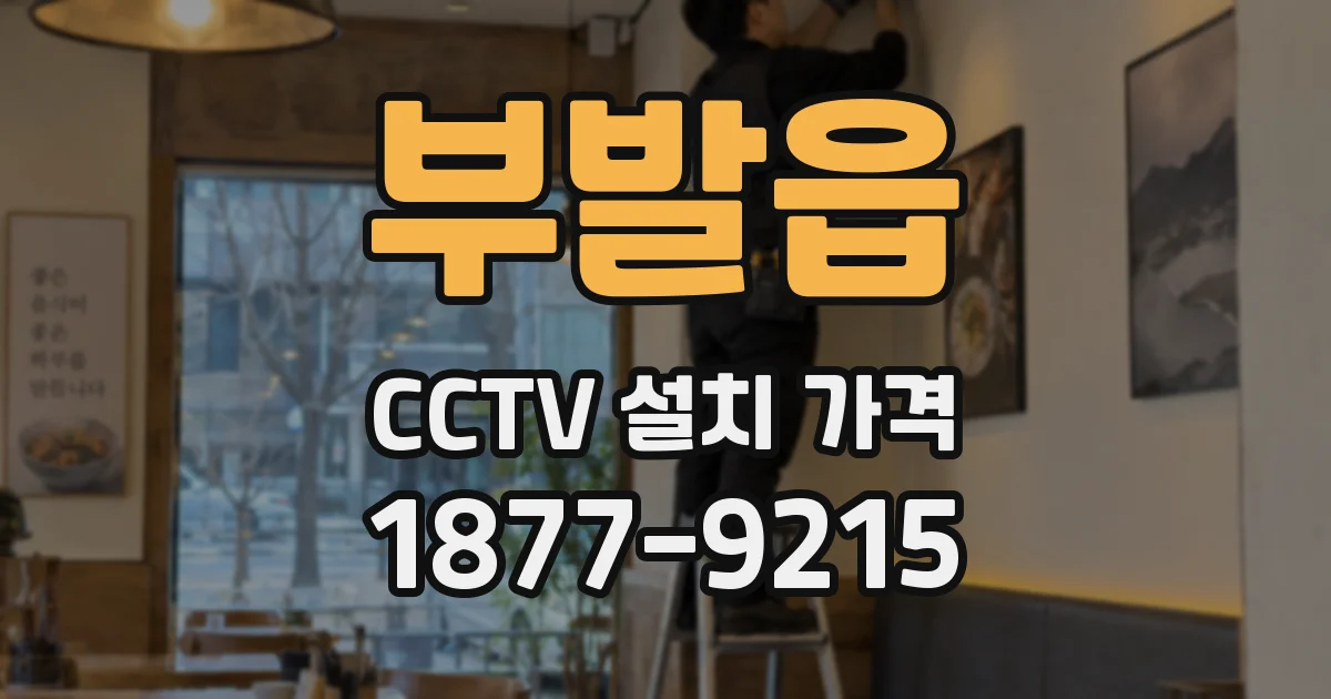 부발읍 CCTV 설치 가격