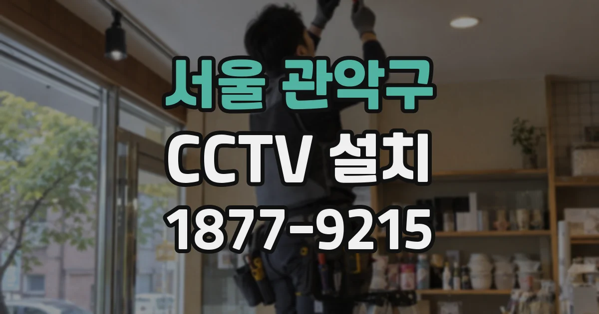서울 관악구 CCTV 설치