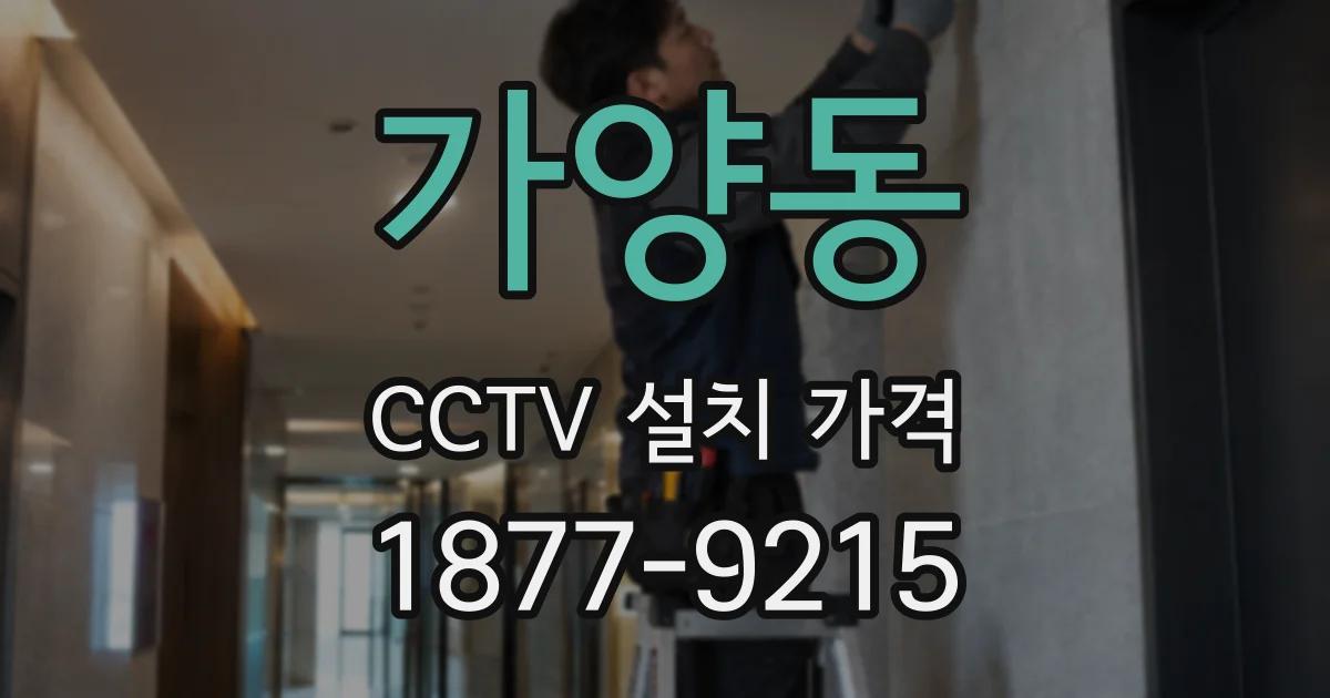 가양동 CCTV 설치 가격