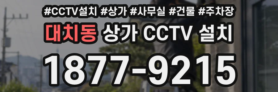 대치동 상가 CCTV 설치