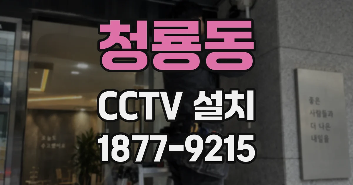 청룡동 CCTV 설치